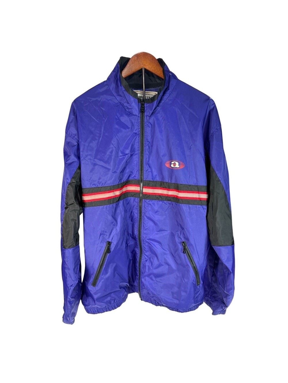 Vintage 90s Aeropostale Compagnie Generale Blue Windbreaker Jacket Men’s XL